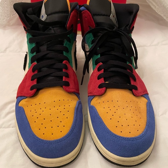 Air Jordan 1 Mid Fearless Blue The Great Mens Size 13 Sneakers Shoes 2019 AJ1 - Picture 2 of 9